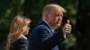 Presidente Donald Trump e primeira dama Melania Trump