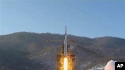 朝鮮較早前發射火箭(資料圖片)