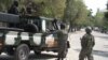 La police dans les rues de Maputo, Mozambique, le 9 octobre 2015.