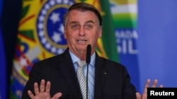 Arquivo: Presidente Jair Bolsonaro no Palácio do Planalto em Brasília, Brasil