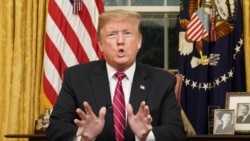 President Donald Trump delivers a televised address to the nation from his desk in the Oval Office about immigration and the southern U.S. border on the 18th day of a partial government shutdown at the White House in Washington, Jan. 8, 2019.