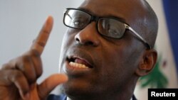 Haiti's Minister of Planning and External Cooperation Aviol Fleurant in an interview with Reuters in Port-au-Prince, Haiti, Feb. 19, 2018. 