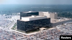 An undated aerial handout photo shows the National Security Agency (NSA) headquarters building in Fort Meade, Maryland.