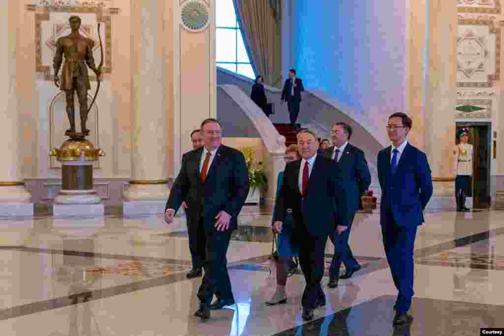 US Kazakhstan Pompeo Nazarbayev