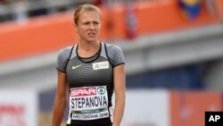 La usse Yuliya Stepanova, dénonciatrice du dopage de ses compatriotes, à Amsterdam, Pays-Bas, le 6 juillet 2015. 
