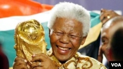Con la realización de un Mundial en Sudáfrica se cumple uno de los sueños de Mandela.