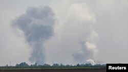 克里米亞半島位於邁斯科耶(Mayskoye)鎮的一座彈藥庫8月16日發生爆炸。