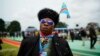 Supporters of Congolese President elect Felix Tshisekedi gather at the Palais de la Nation for his inauguration in Kinshasa, Democratic Republic of the Congo, Thursday Jan. 24, 2019. 