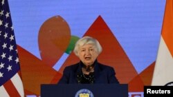 Дженет Єллен, міністерка финансів США пид час засидання "Групи 20" в Бенгалуру, Індія