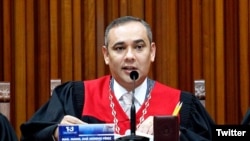 Maikel Moreno, presidente del Tribunal Supremo de Justicia de Venezuela, uno de los ocho funcionarios del TSJ sancionados por Estados Unidos.