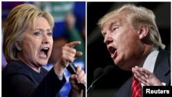 Hillary Clinton y Donald Trump se enfrentan en el primero de tres debates presidenciales el lunes, 26 de septiembre de 2016.