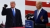 Tanto el presidente Donald Trump (izq) como su retador demócrata Joe Biden (der) han expresado opiniones diferentes sobre la política exterior de Estados Unidos.