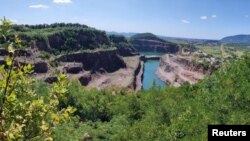 FILE - A view of the Korolevo quarry in western Ukraine, surrounded by archaeological sites, August 12, 2021. (Roman Garba/Handout via REUTERS)
