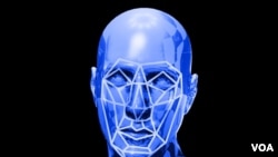 Rostro humano con líneas de reconocimiento facial. El uso del reconocimiento facial es un tema polémico en Londres. 