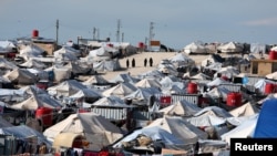 A general view of al-Hol displacement camp in Hasaka governorate, northeastern Syria, April 1, 2019. 