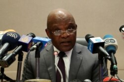 John Nkengasong, director of the Africa Centers for Disease Control and Prevention, speaks during a news conference on coronavirus at the African Union Headquarters in Addis Ababa, Ethiopia, Jan. 28, 2020.