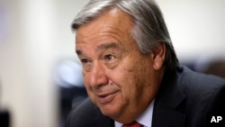 El nuevo líder del organismo, inició su mandato de cinco años como sucesor de Ban Ki-moon. "La paz debe ser nuestro objetivo y nuestra guía", dijo Guterres en un mensaje de vídeo grabado en inglés, francés, español y portugués.