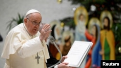 Pope Francis holds a weekly general audience at the Vatican