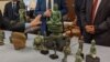 Khmer artifacts were displayed during the handover ceremony to Cambodian government at the Manhattan District Attorney Office, in New York, on June 09, 2021. (Courtesy of Royal Embassy of Cambodia to the United States)