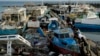 ARCHIVO - Destrozos causados en un muelle de Bridgetown, Barbados, por el huracán Beryl, el 2 de julio de 2024.